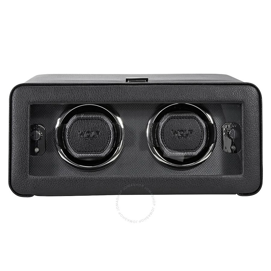 Wolf Windsor Module 2.5 Black Leather Double Watch Winder 4526029 1