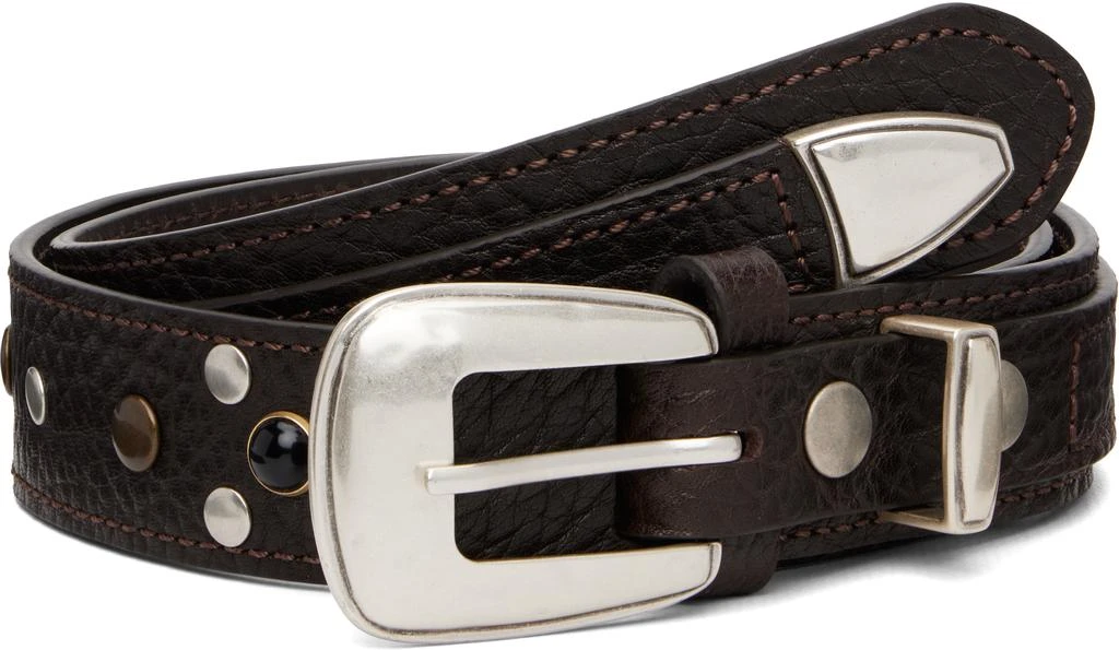 Lemaire Brown Western Studs 30 Belt