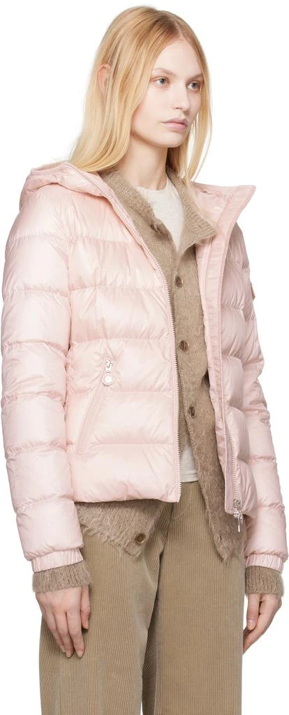 Moncler Pink Gles Hooded Short Down Jacket 2