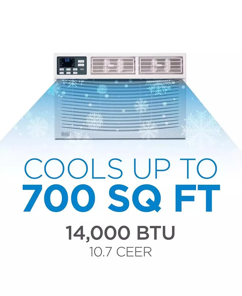 Black 
Decker BLACK+DECKER Window Air Conditioner 14000 BTU, AC Window Unit Cools Up to 700 Square Feet 3