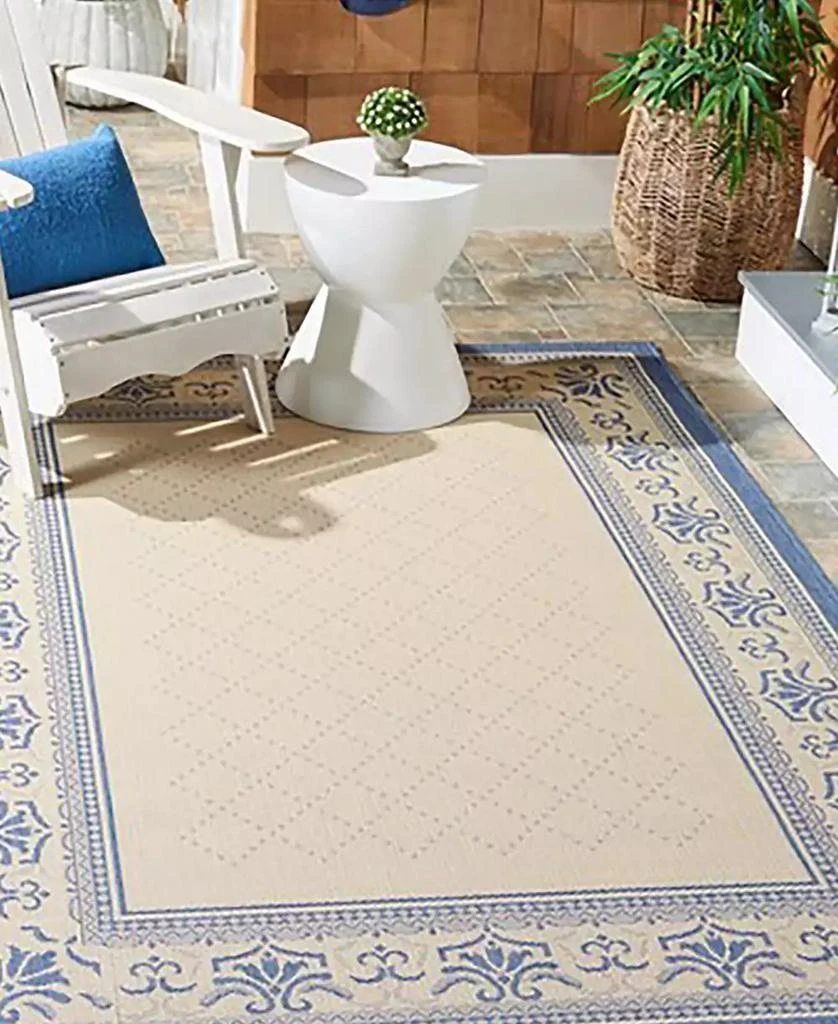 Safavieh Courtyard Natural and Blue Area Rug Collection 4