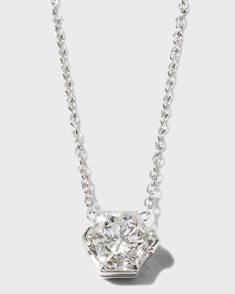 Roberto Coin 18K White Gold Hexagonal Diamond Necklace, 0.75tcw