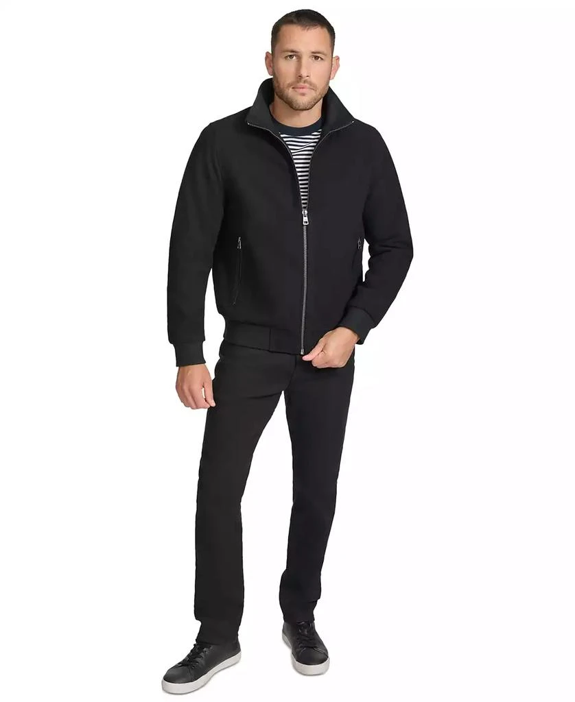 Calvin Klein Men's Wool Bomber Jacket With Knit Trim 1