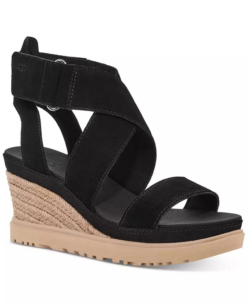 UGG Women's Ileana Ankle-Strap Espadrille Platform Wedge Sandals 1