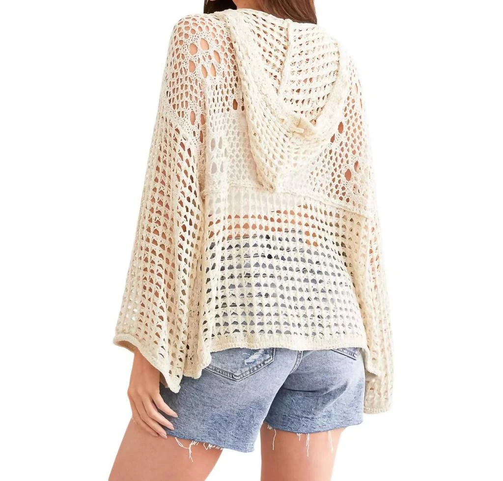 Pol Pol - OPEN STITCH HOODED SWEATER 3