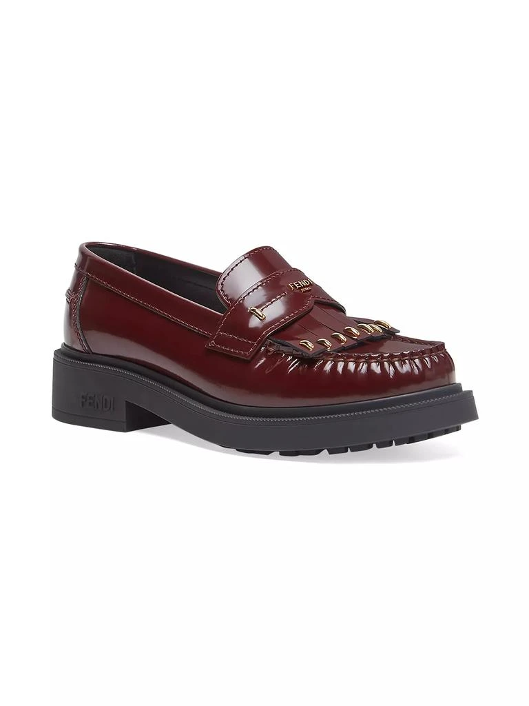 Fendi 35MM Leather Kiltie Loafers 2