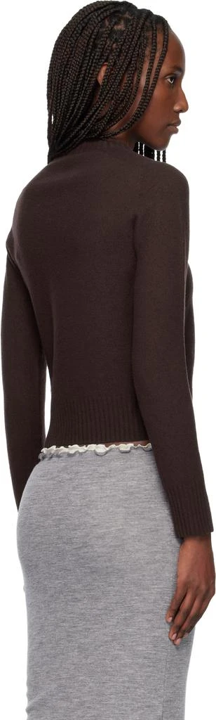 Jil Sander Brown Lightweight Wool Crew-Neck Sweater 3