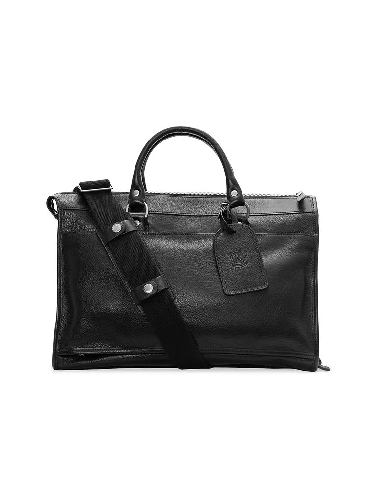 MAISON HERITAGE Leather factory Travel duffel Bag. NWT, black beautiful leather.