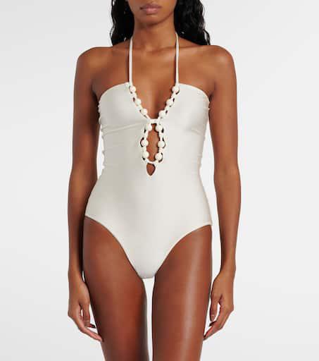 Adriana Degreas Embellished halterneck swimsuit