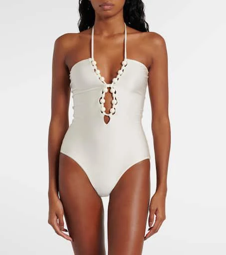 Adriana Degreas Embellished halterneck swimsuit 2