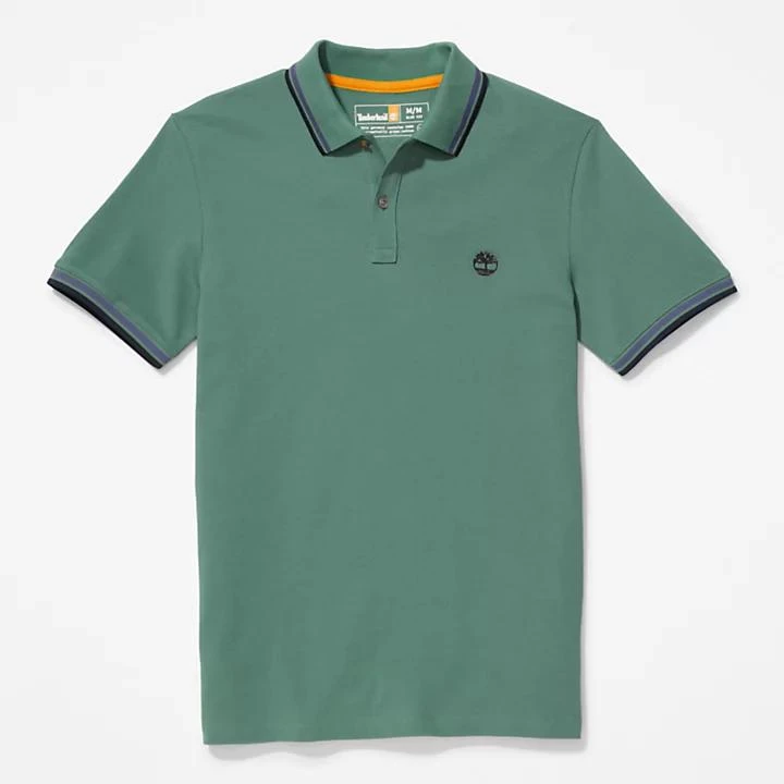 Timberland Millers River Tipped Polo Shirt for Men in Green 6