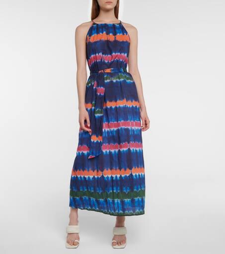 Velvet Valda striped cotton maxi dress