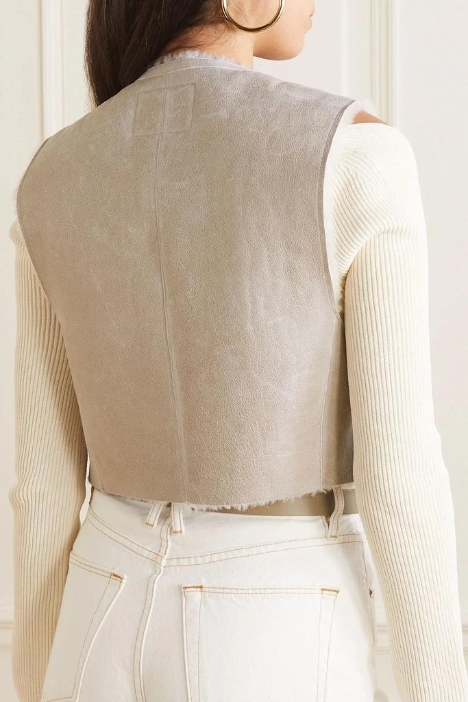 Isabel Marant Cassylia cropped shearling vest 3
