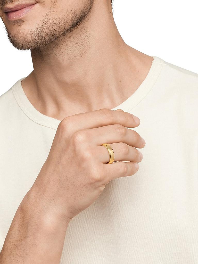 David Yurman DY Classic Band Ring in 18K Yellow Gold, 6mm