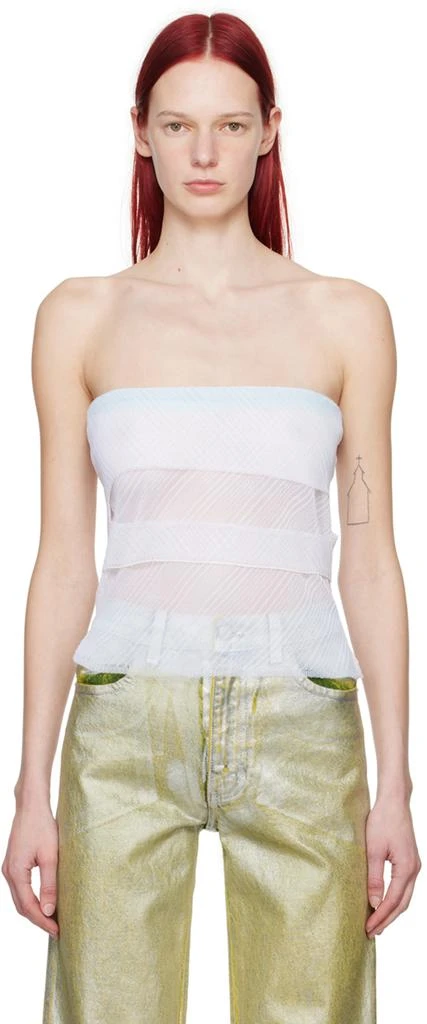 Eckhaus Latta Blue & White Alto Tube Top 1
