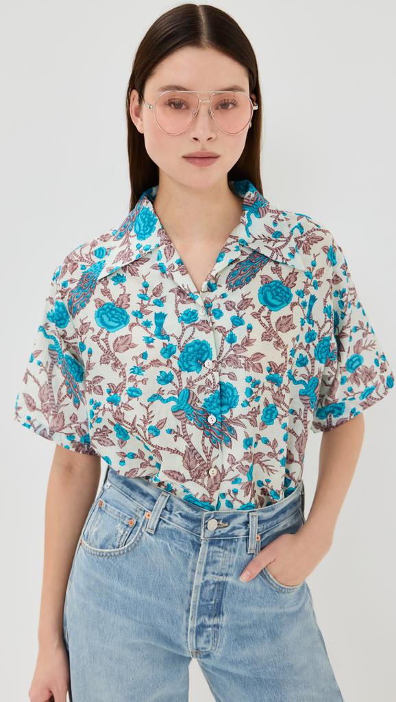 Alix of Bohemia Stevie Peacock Plume Shirt