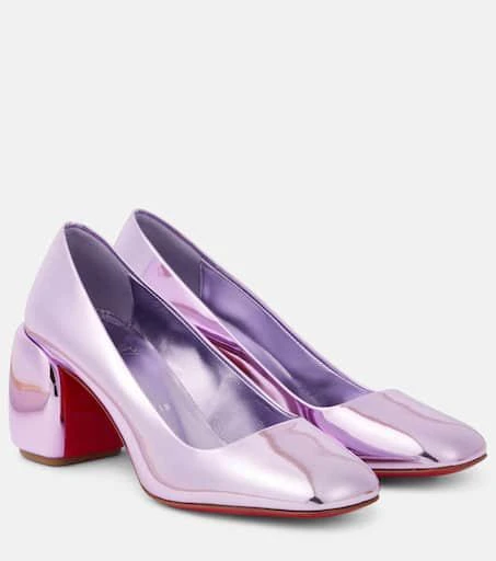 Christian Louboutin Minny 70 metallic leather pumps 1