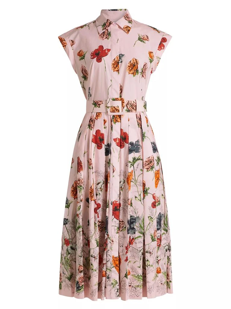 Cara Cara Floral Cotton Poplin Shirtdress 1