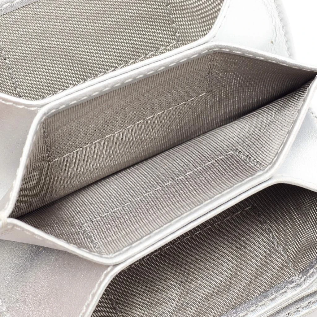 Dior Dior Silver Cannage Leather Lady Dior 5 Gusset Card Holder 3
