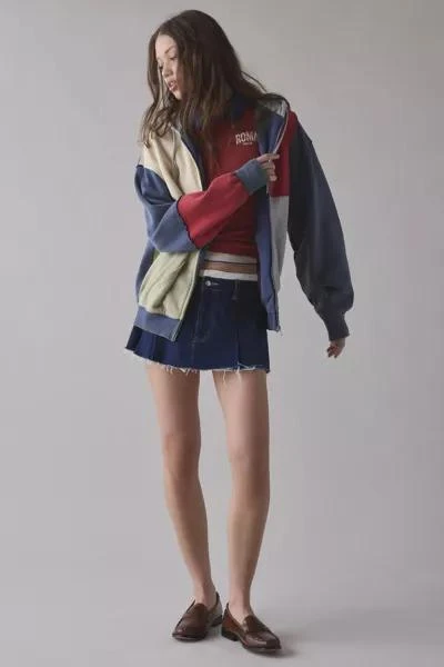 BDG BDG Dusty Colorblock Patchwork Oversized Zip-Up Hoodie Sweatshirt 3