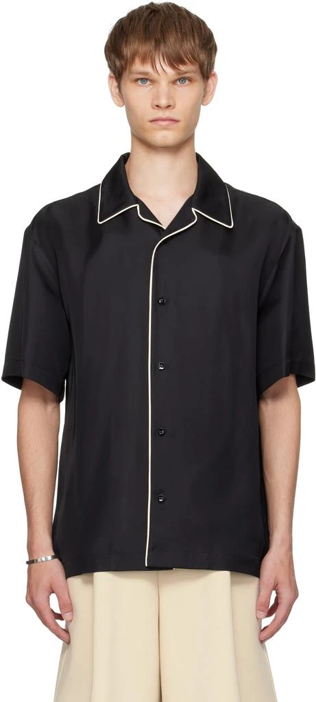 Jil Sander Black Fluid Viscose Shirt 1