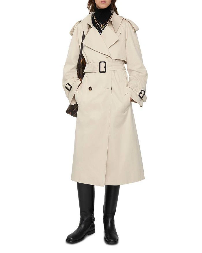 Burberry Long Gabardine Fitzrovia Trench Coat