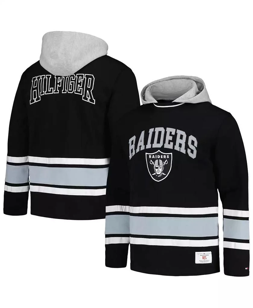 Tommy Hilfiger Men's Black Las Vegas Raiders Ivan Fashion Pullover Hoodie 1