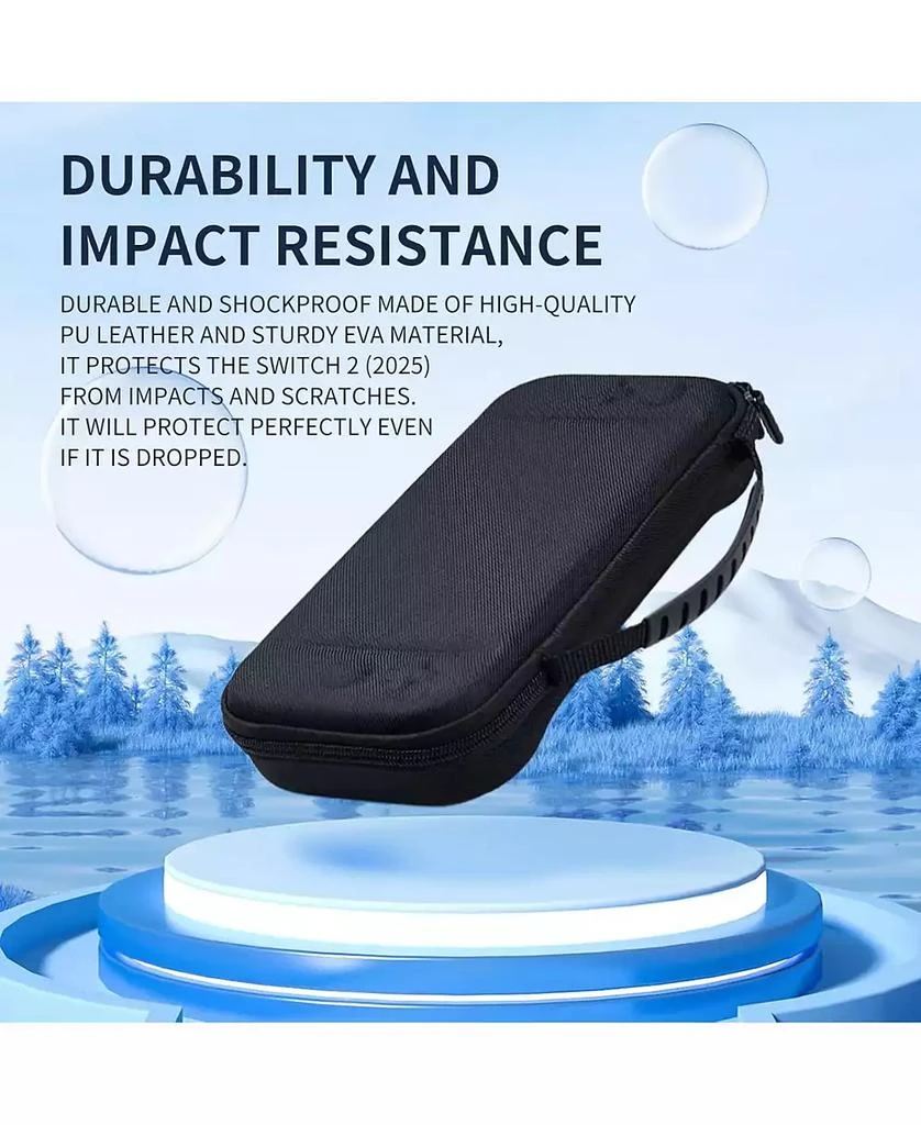 NBCP Carrying Storage Case for Switch 2, Durable Hard Shell Messenger Bag, Soft Lining, 8 Game Card Slots, Protective Travel Storage 7