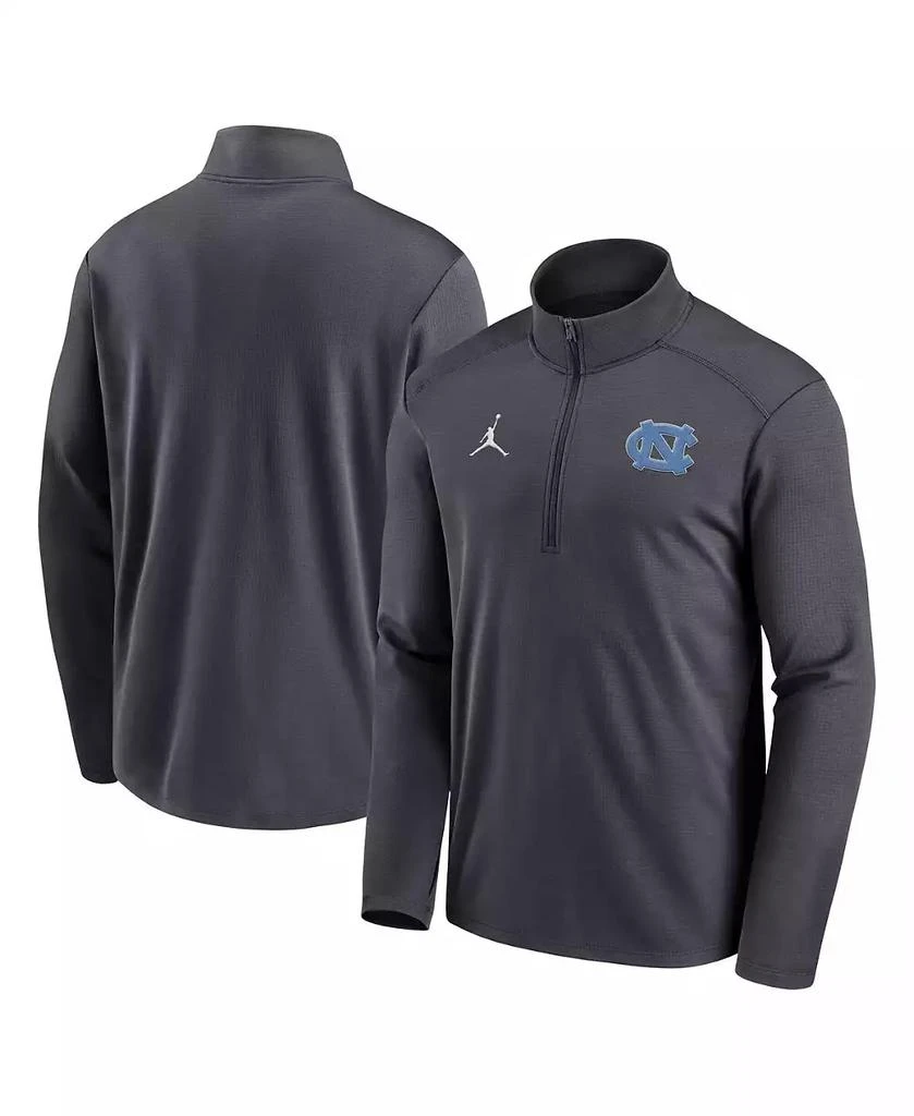 Jordan Men's Anthracite North Carolina Tar Heels Primetime Pacer Performance Half-Zip Top 1