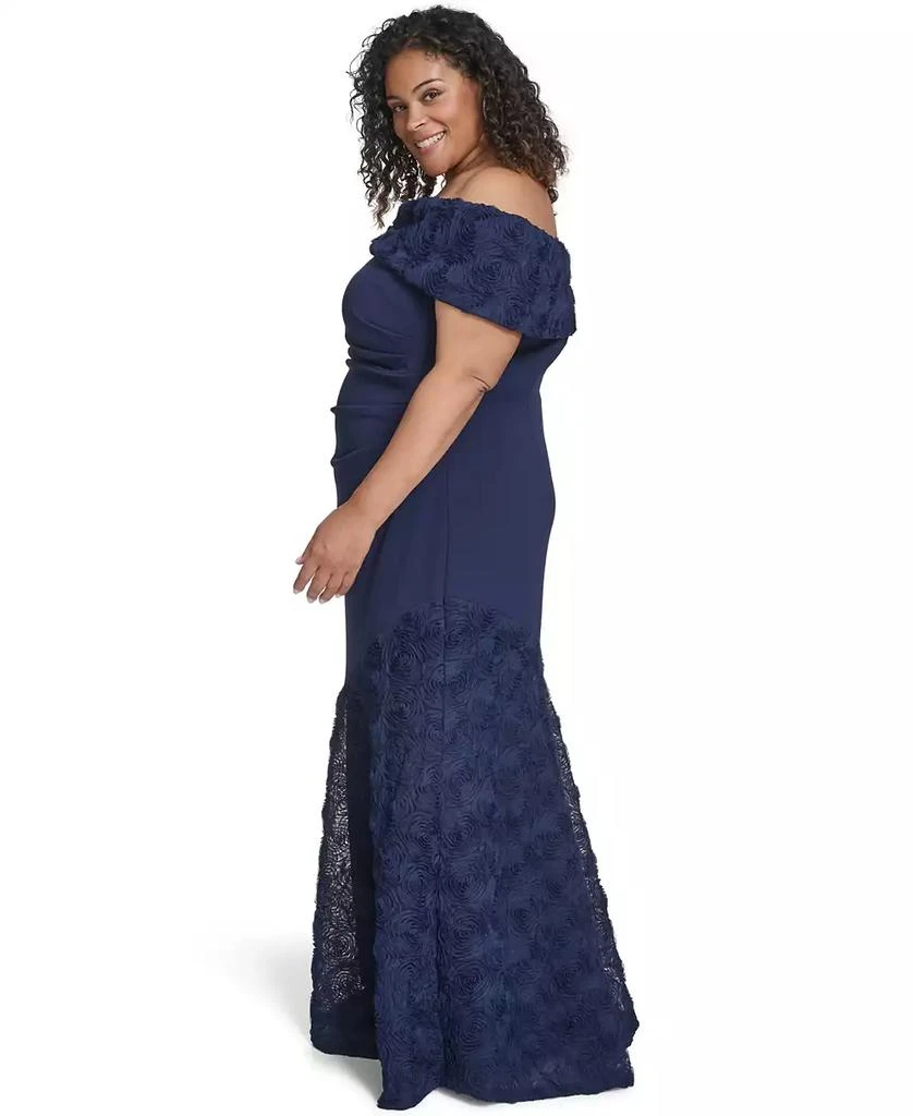 Eliza J Plus Size Off-The Shoulder Mermaid Gown 3