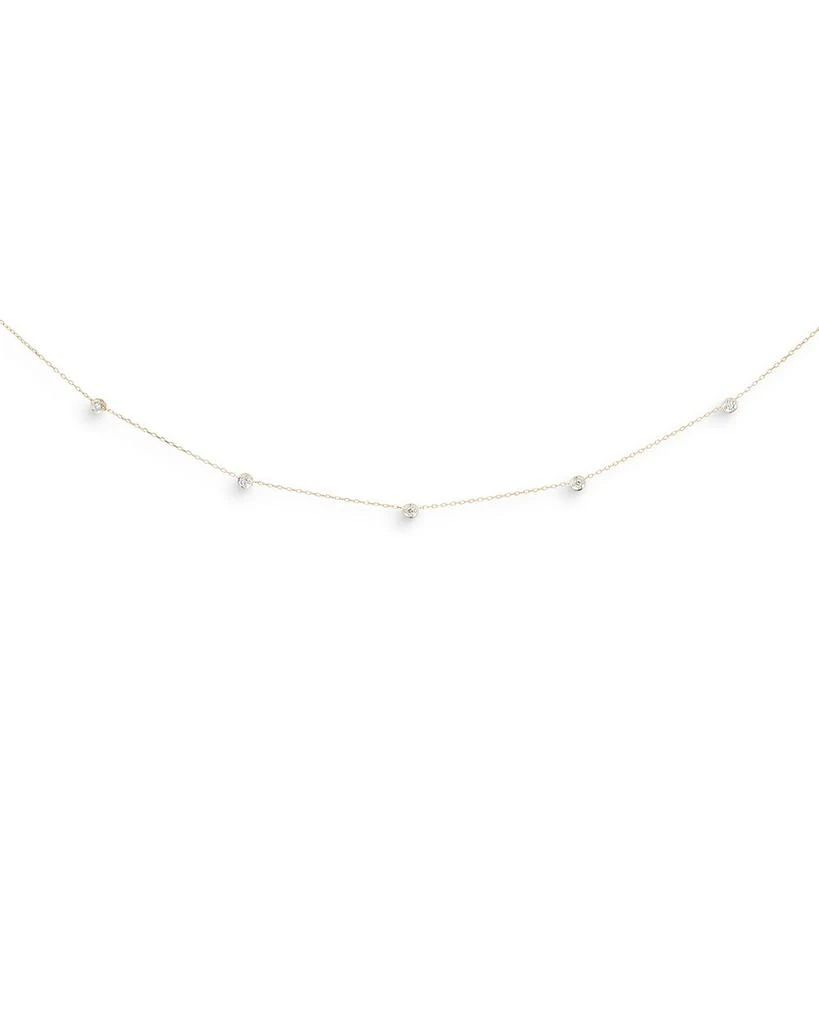 Adina Reyter 14K Yellow Gold Diamond Station Necklace, 16" 2