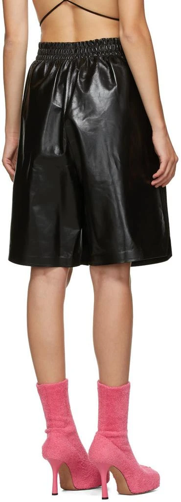 Bottega Veneta Black Leather Shiny Shorts 3