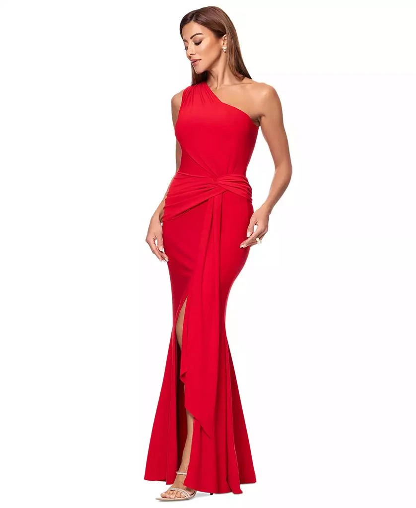 XSCAPE Women's Twist-Front One-Shoulder Gown 2