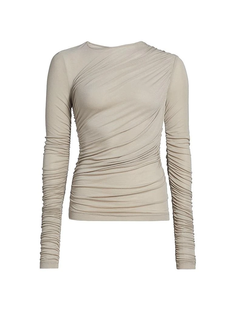 AGOLDE Tania Ruched Long-Sleeve Shirt 1