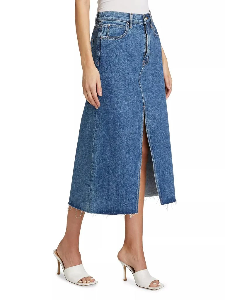 SLVRLAKE Denim A-Line Midi-Skirt 4