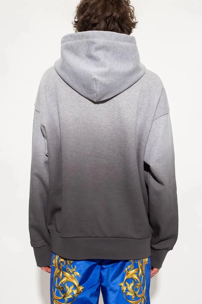 Versace Men Logo Hooded Pullover Sweatshirt In Ombre Grey 3
