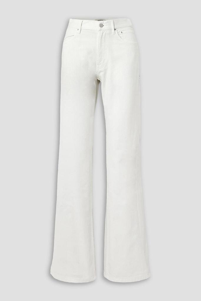 GAUCHERE Zip-embellished high-rise straight-leg jeans