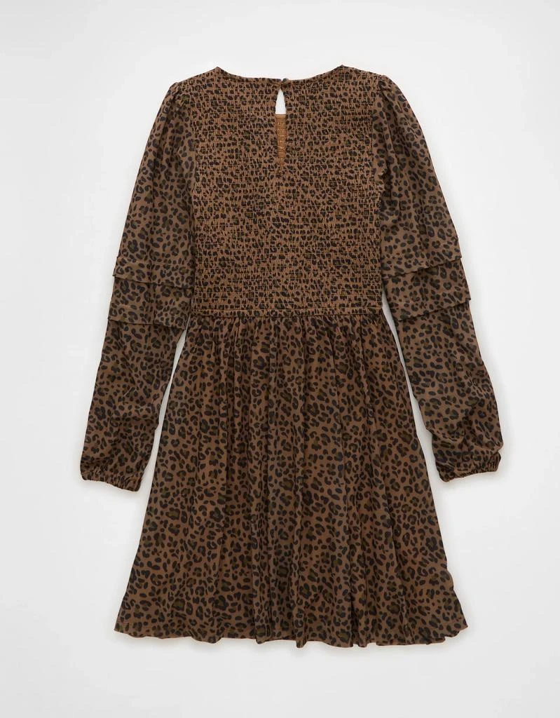 AE AE Long-Sleeve High Neck Mesh Mini Dress 4