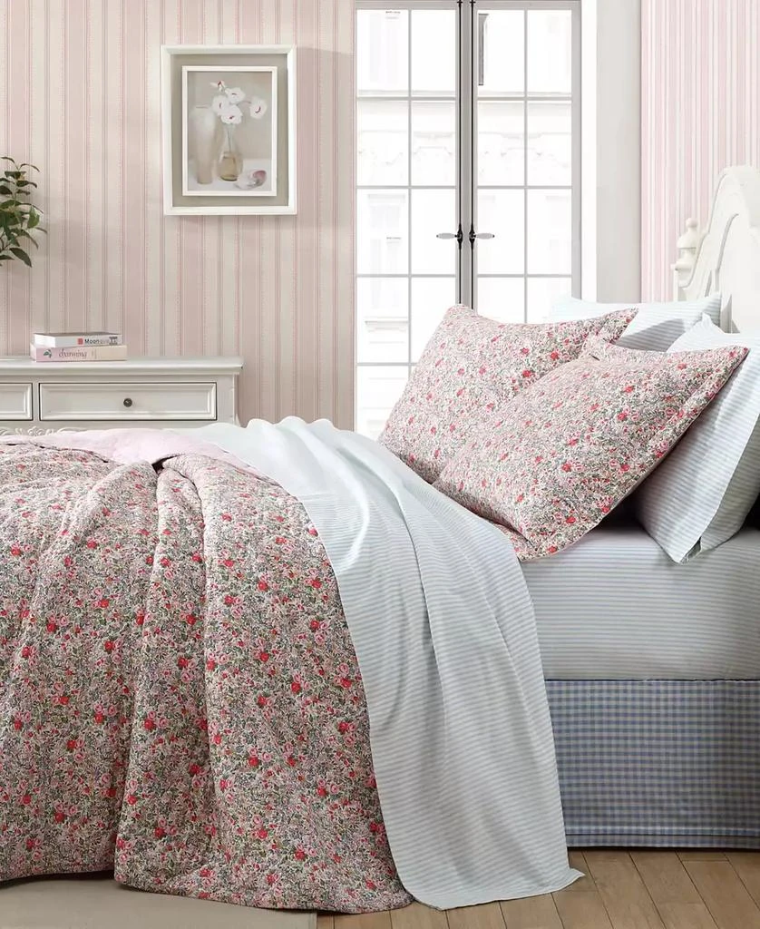 Laura Ashley Rowena Cotton Reversible Quilt, King 2
