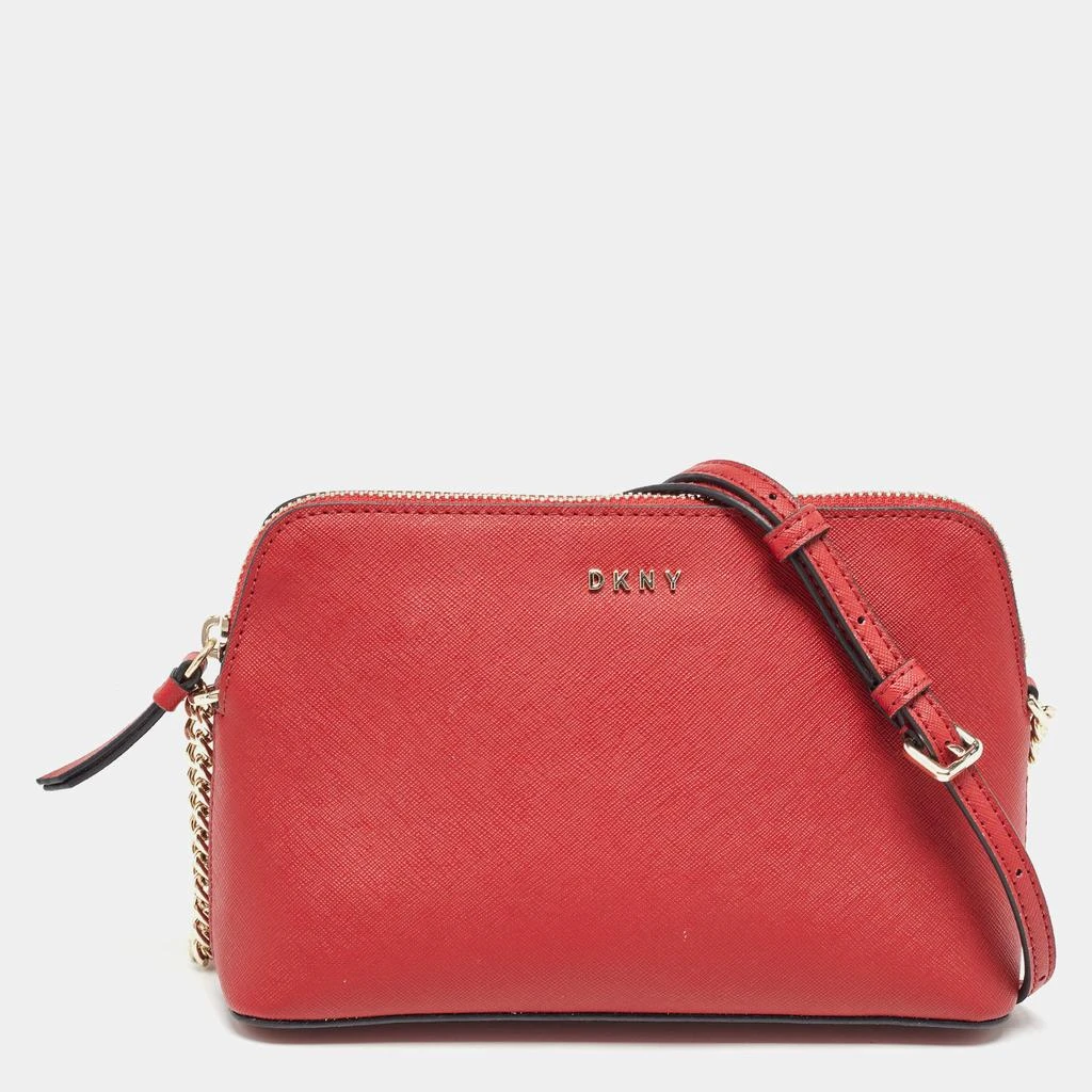 DKNY DKNY Red Leather Bryant Dome Crossbody Bag 1