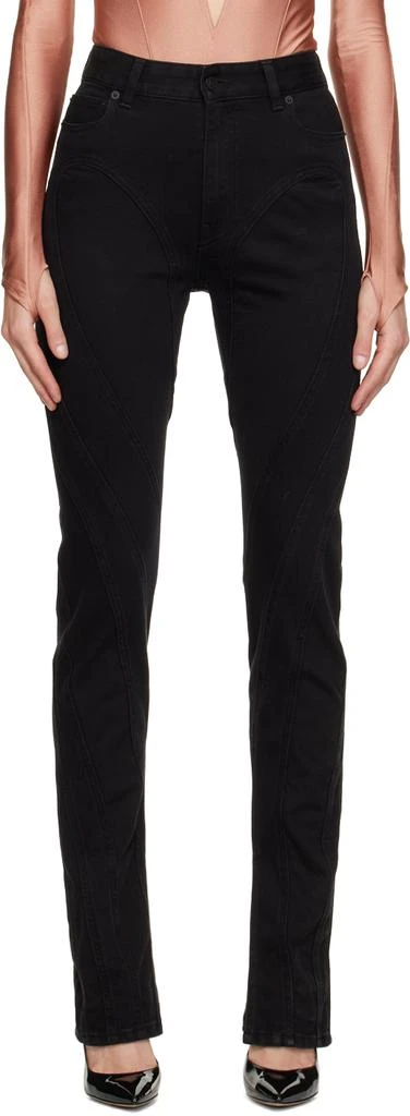 Mugler Black Spiral Jeans 1