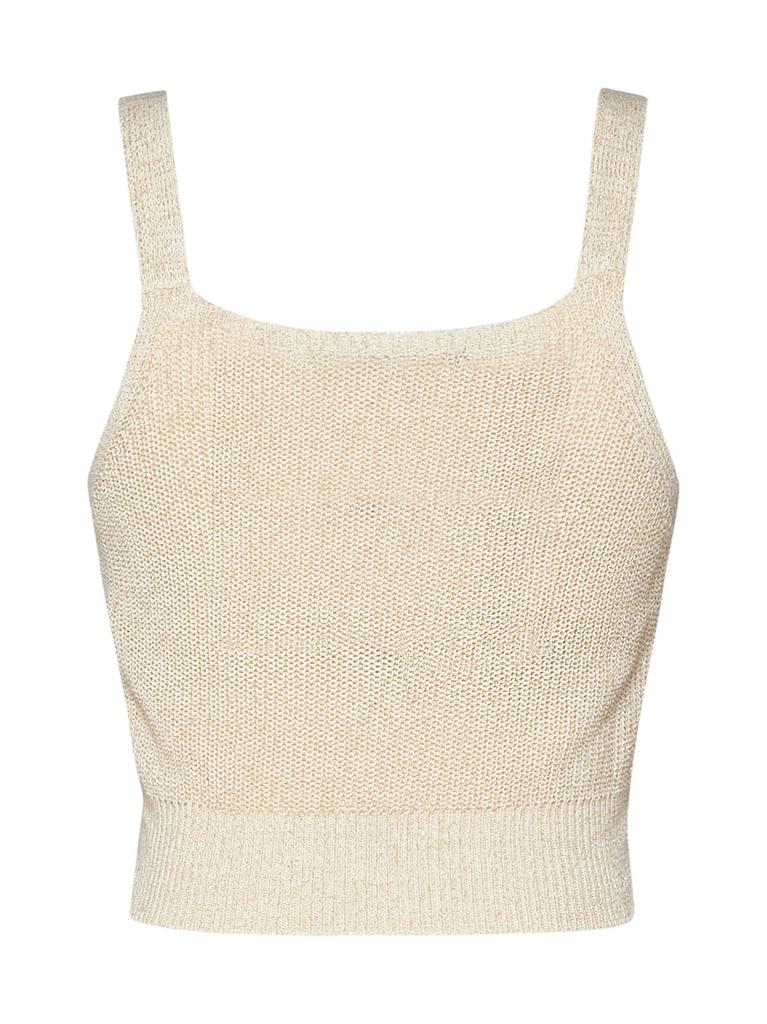 Kaos Kaos V-Neck Knitted Cropped Top