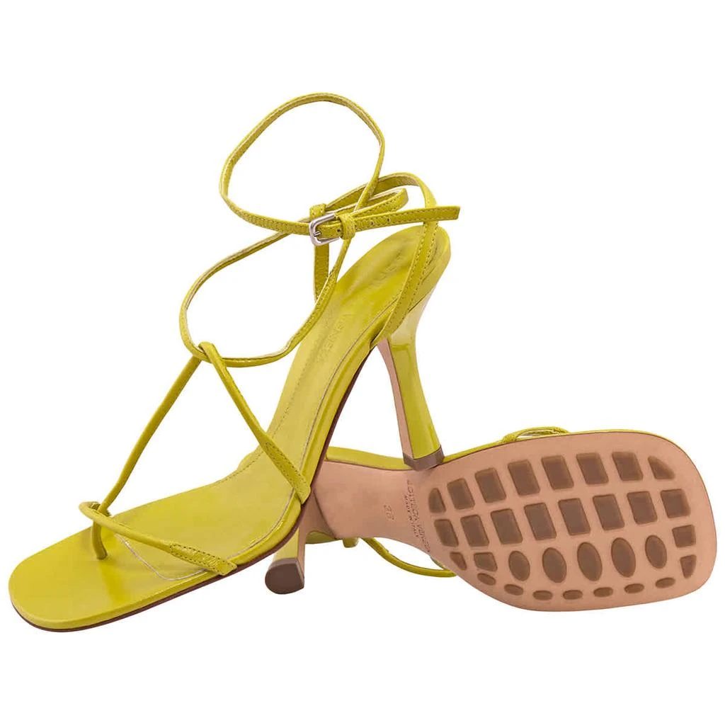 Bottega Veneta Ladies Green Square Toe Heel Sandal 2