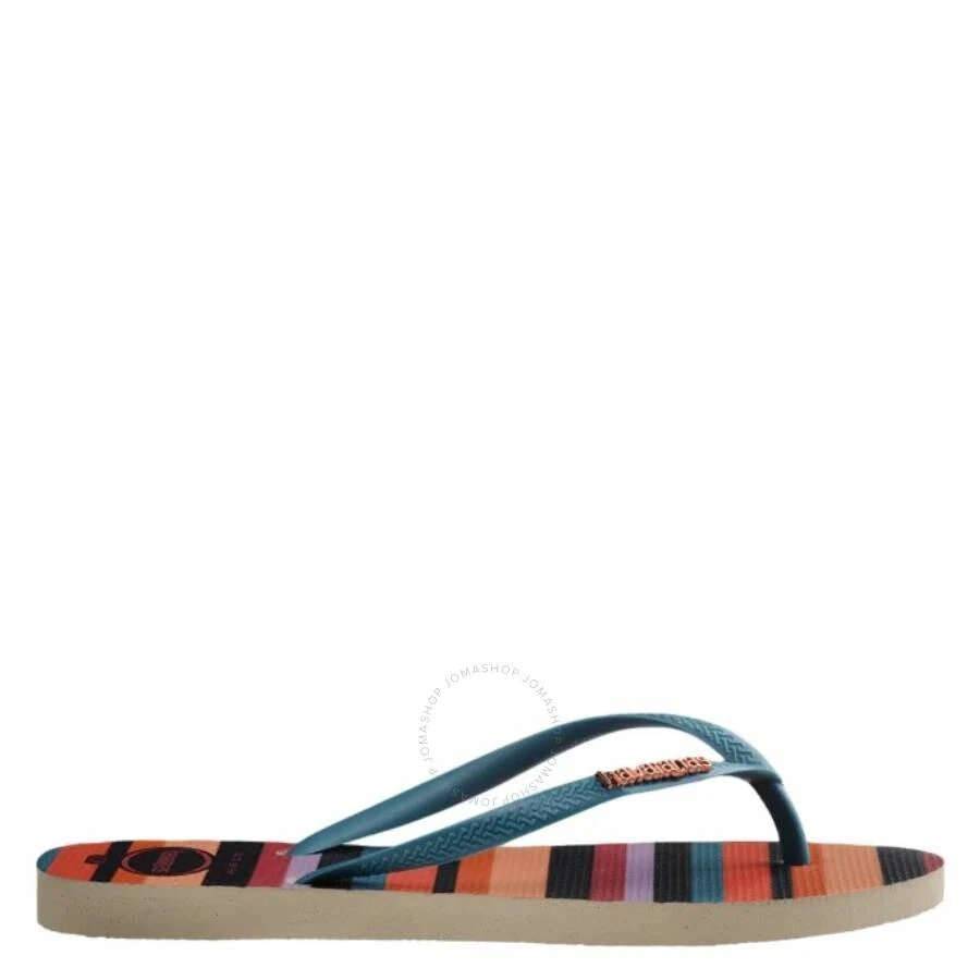 Havaianas Havaianas Slim Patchwork Stripe Flip Flops, Brand Size 39/40  ( US Size 9/10 ) 1
