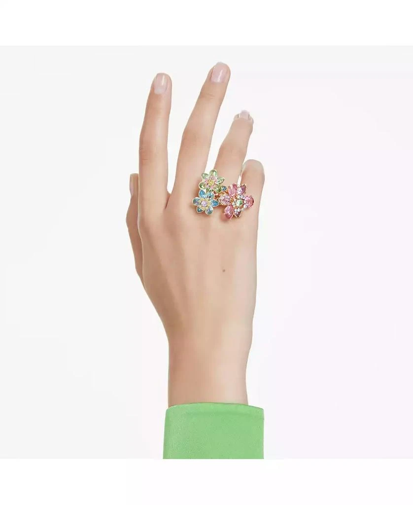 Swarovski Idyllia Gold-Tone Plated Flower Ring 5