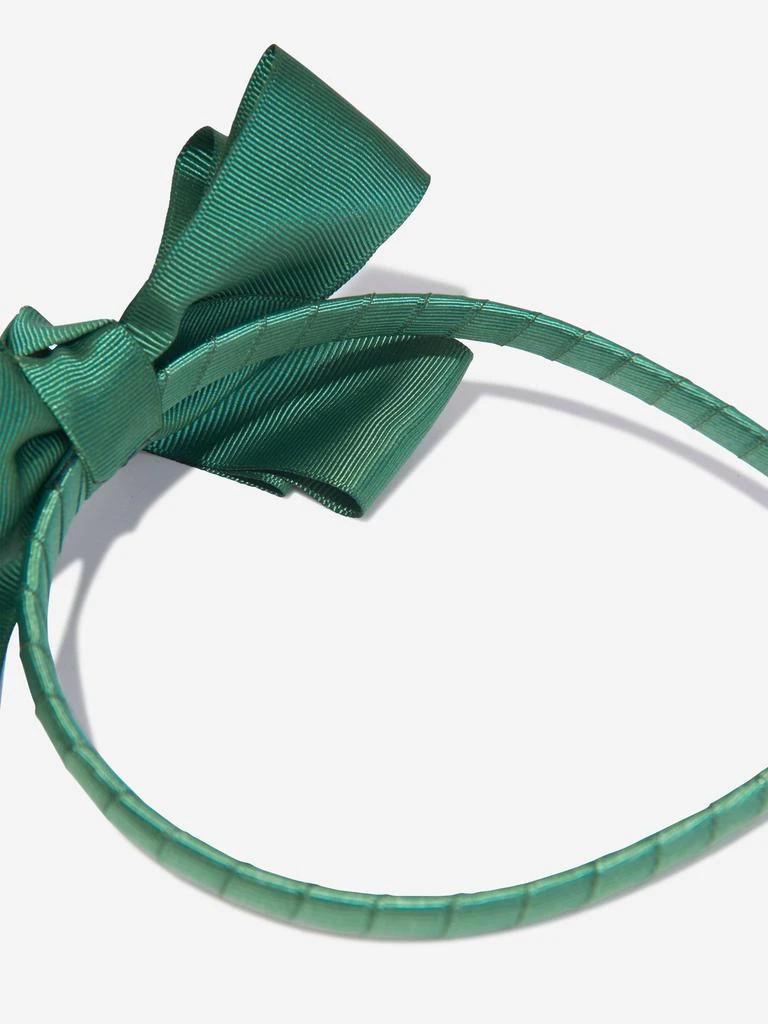 Mama Luma Mama Luma Girls Bow Headband in Green 4