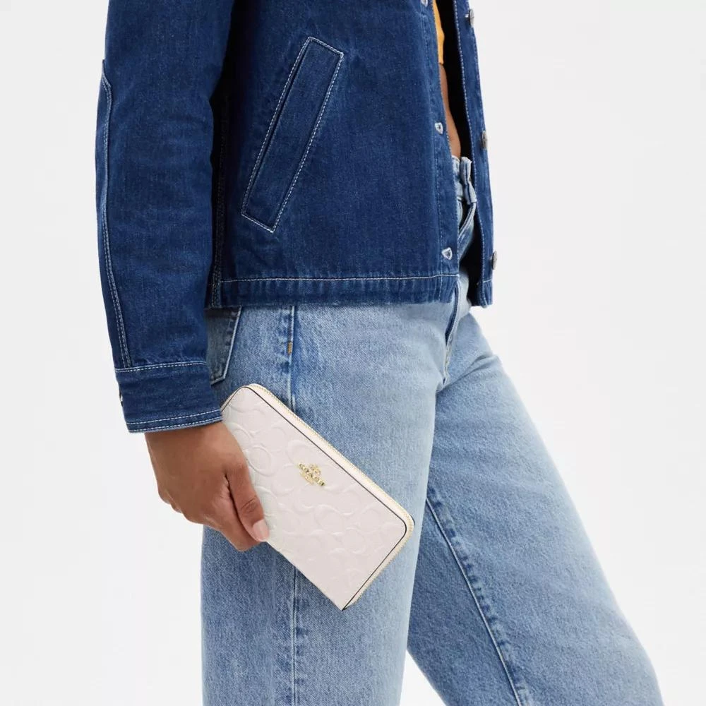 Coach Long Zip Around Wallet In Signature Leather 6