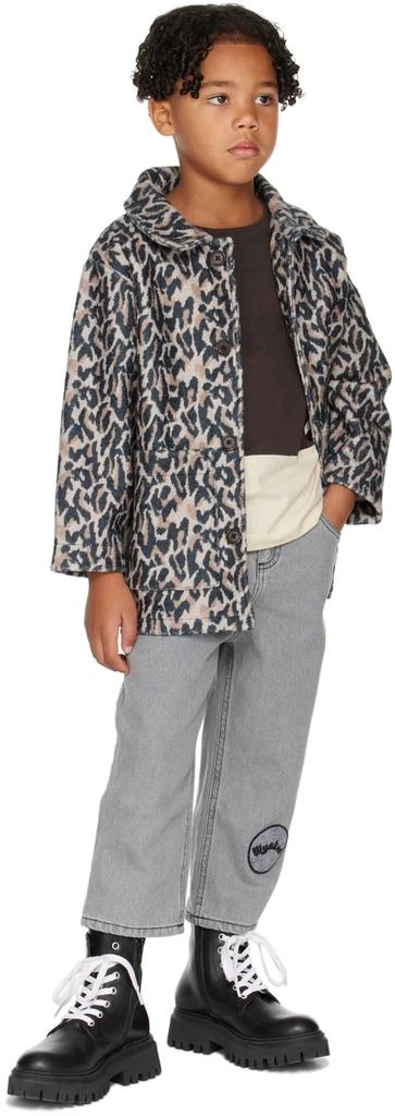 Wynken Kids Beige Daily Long Bomber Jacket 4