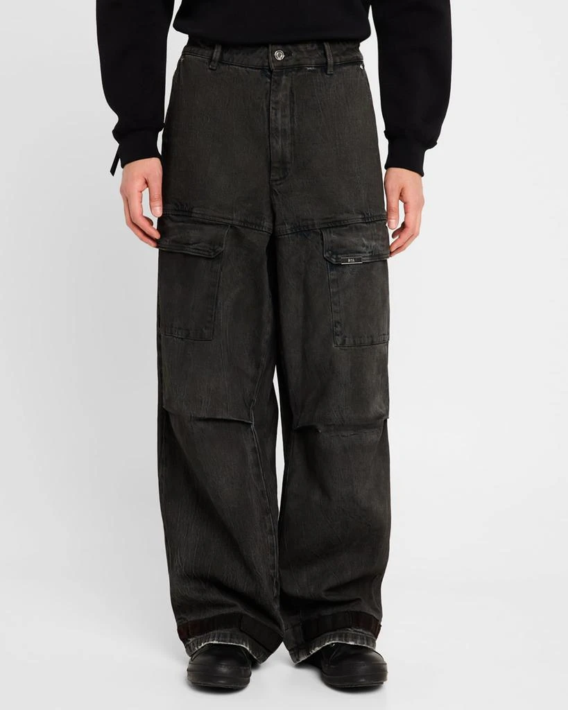 RTA Men's Wylie Wide-Leg Cargo Jeans 4