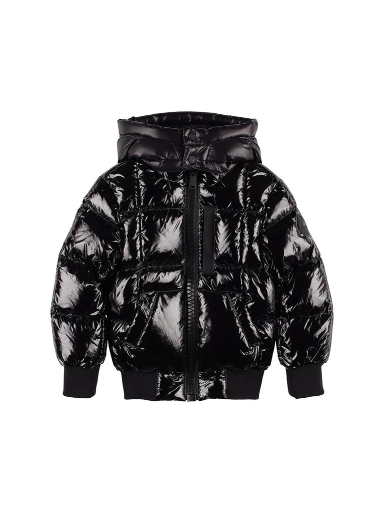 MOOSE KNUCKLES Nylon Laqué Down Bomber Jacket